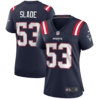 Maillot de joueur retraité Nike Chris Slade pour femme des New England Patriots Game, bleu marine