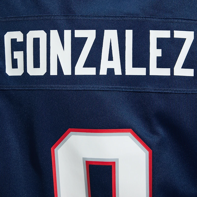 Women's Nike Christian Gonzalez Navy New England Patriots Team Game Jersey