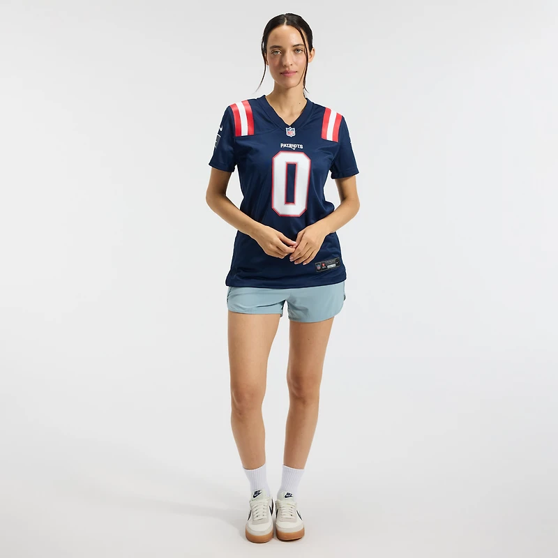 Women's Nike Christian Gonzalez Navy New England Patriots Team Game Jersey