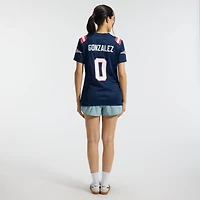 Women's Nike Christian Gonzalez  Navy New England Patriots Team Game Jersey