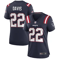 Maillot de match Nike Cody Davis des New England Patriots pour femme, bleu marine