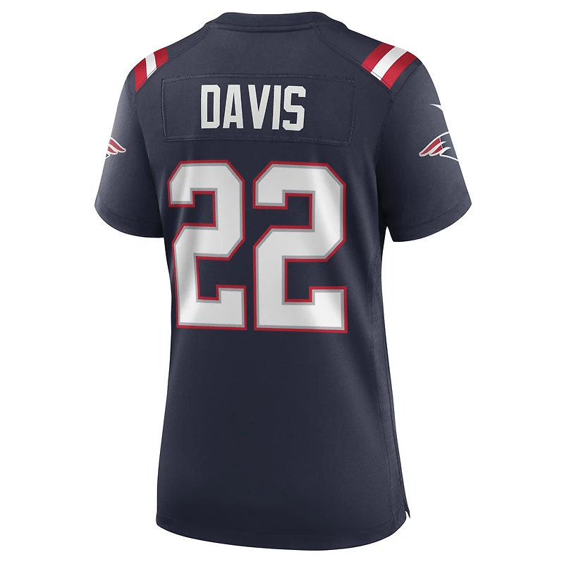 Maillot de match Nike Cody Davis des New England Patriots pour femme, bleu marine