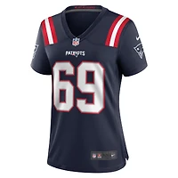 Maillot Nike Cole Strange bleu marine pour femme des New England Patriots