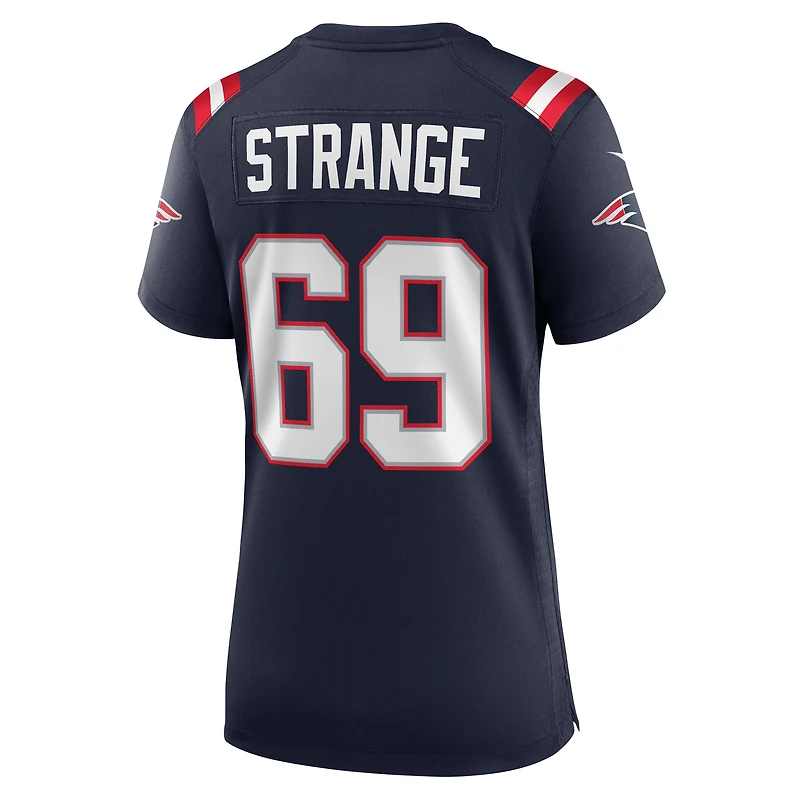 Maillot Nike Cole Strange bleu marine pour femme des New England Patriots