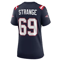 Maillot Nike Cole Strange bleu marine pour femme des New England Patriots