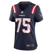 Maillot de match Nike Conor McDermott bleu marine des New England Patriots pour femme