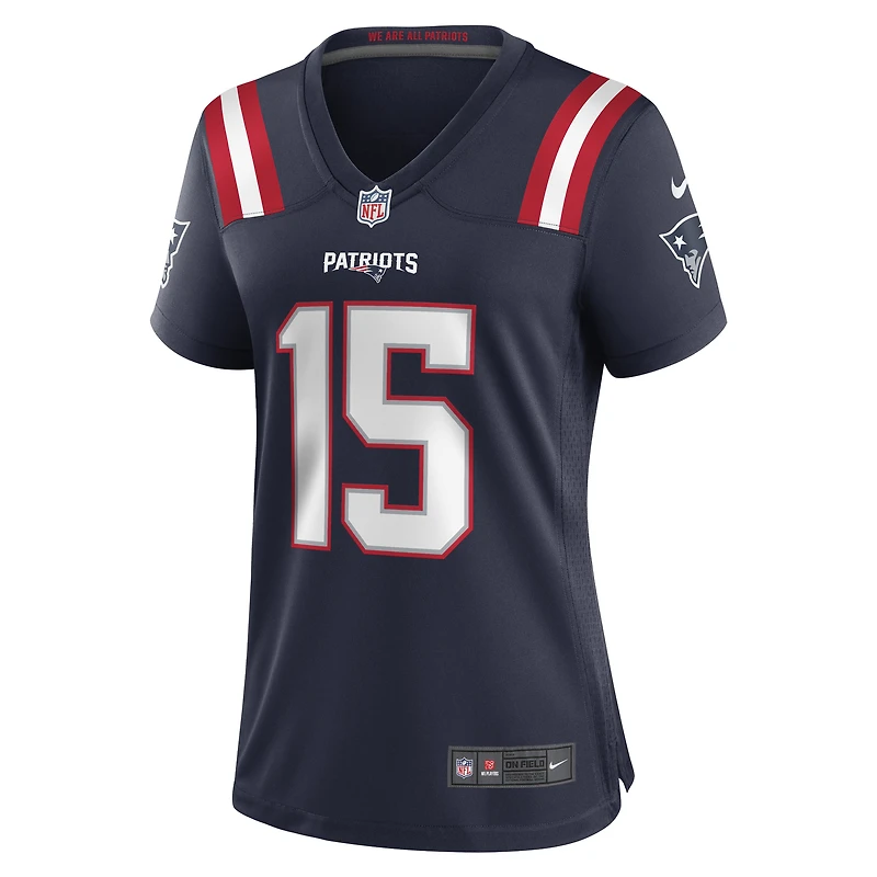 Maillot de match des New England Patriots Nike Corliss Waitman pour femme, bleu marine