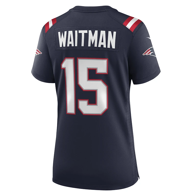 Maillot de match des New England Patriots Nike Corliss Waitman pour femme, bleu marine