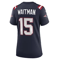 Maillot de match des New England Patriots Nike Corliss Waitman pour femme, bleu marine