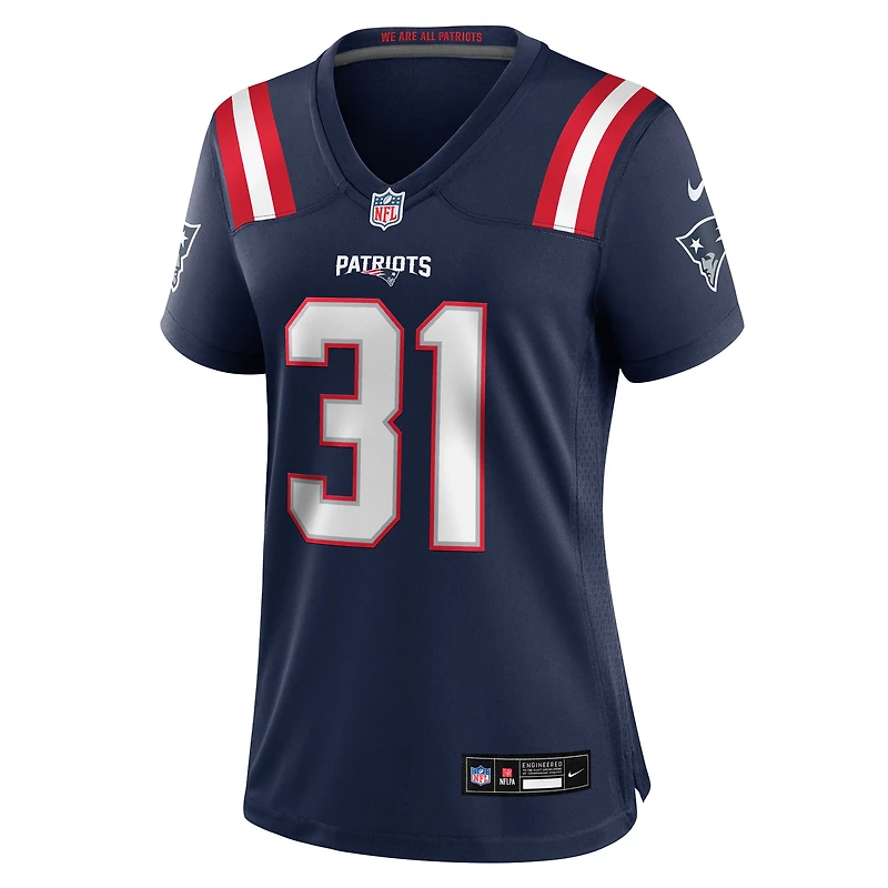 Women's Nike Craig Woodson  Navy New England Patriots Team Game Jersey