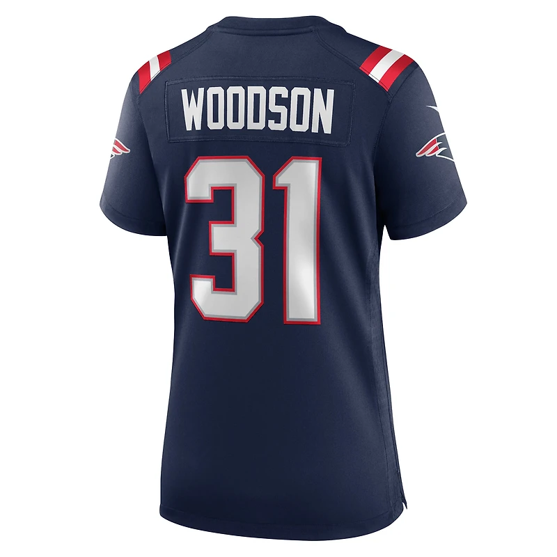 Women's Nike Craig Woodson  Navy New England Patriots Team Game Jersey