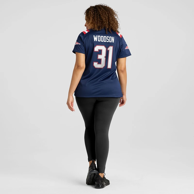 Women's Nike Craig Woodson  Navy New England Patriots Team Game Jersey
