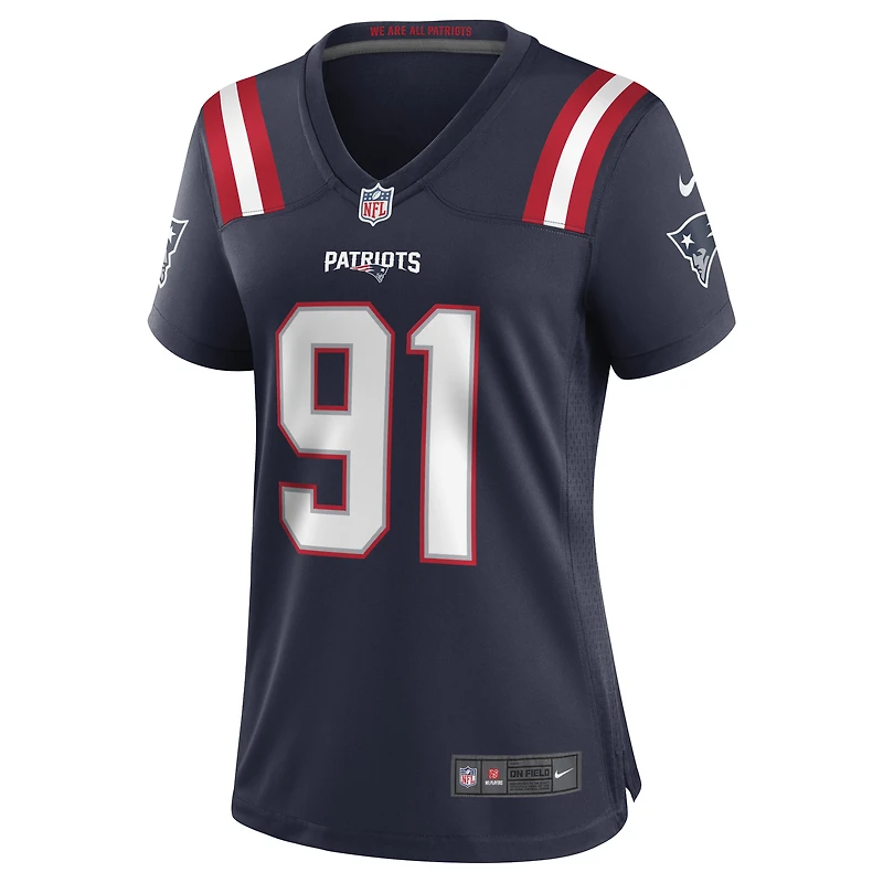 Women's Nike Deatrich Wise Jr. Navy New England Patriots Game Jersey