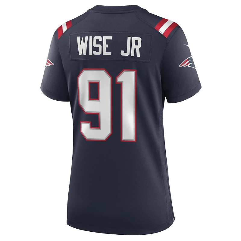 Women's Nike Deatrich Wise Jr. Navy New England Patriots Game Jersey