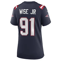 Women's Nike Deatrich Wise Jr. Navy New England Patriots Game Jersey