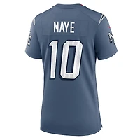 Women's Nike Drake Maye Storm Blue New England Patriots 2025 Rivalries Collection Game Jersey