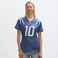 Women's Nike Drake Maye Storm Blue New England Patriots 2025 Rivalries Collection Game Jersey