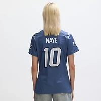 Women's Nike Drake Maye Storm Blue New England Patriots 2025 Rivalries Collection Game Jersey