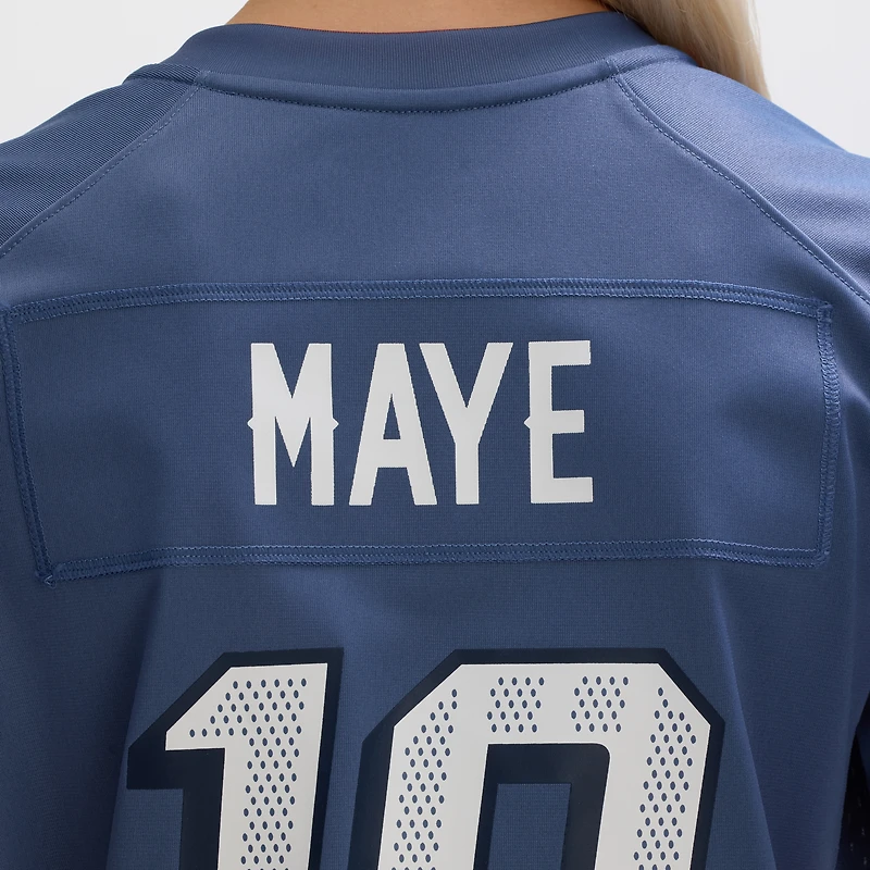 Women's Nike Drake Maye Storm Blue New England Patriots 2025 Rivalries Collection Game Jersey