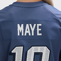 Women's Nike Drake Maye Storm Blue New England Patriots 2025 Rivalries Collection Game Jersey