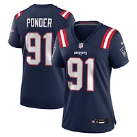 Women's Nike Elijah Ponder  Navy New England Patriots Team Game Jersey