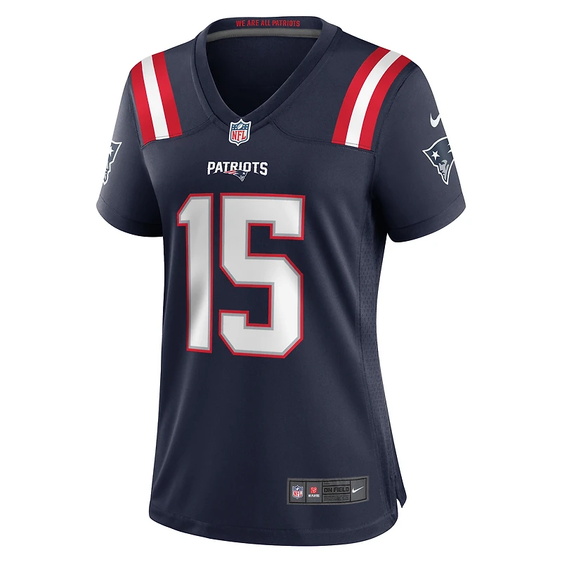 Maillot de match Nike Ezekiel Elliott bleu marine des New England Patriots pour femme
