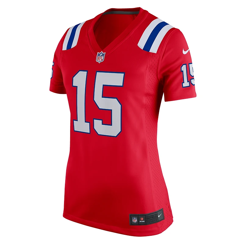 Maillot de jeu Nike Ezekiel Elliott rouge pour femme des New England Patriots