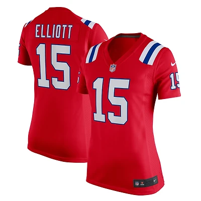 Maillot de jeu Nike Ezekiel Elliott rouge pour femme des New England Patriots