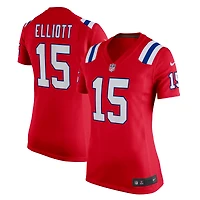 Maillot de jeu Nike Ezekiel Elliott rouge pour femme des New England Patriots