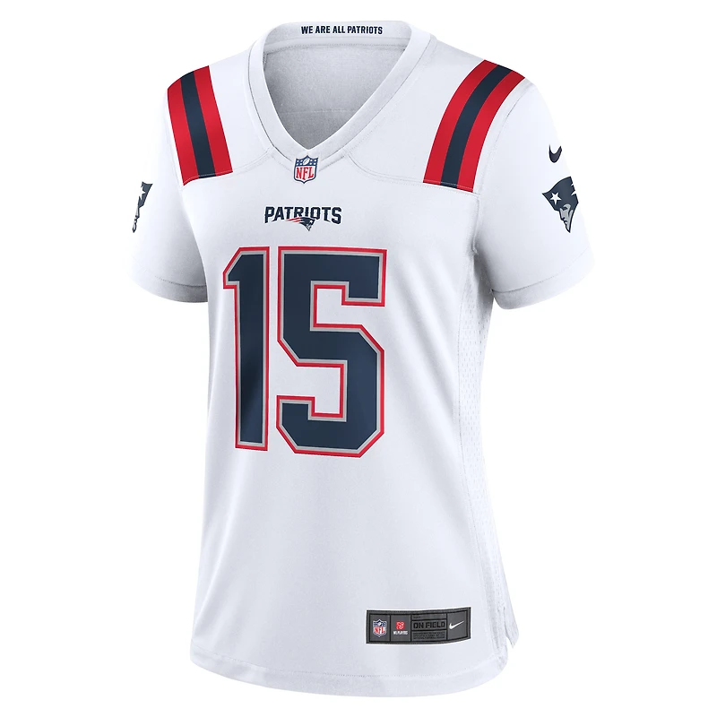 Maillot de joueur match Nike Ezekiel Elliott des New England Patriots pour femme, blanc