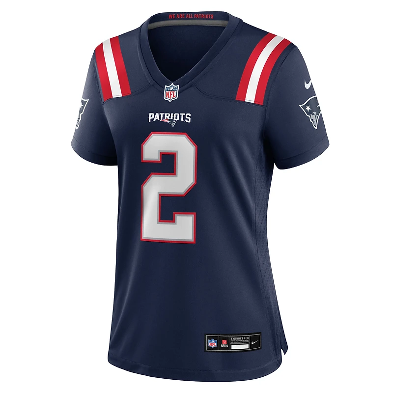 Maillot de match Nike Harold Landry bleu marine des New England Patriots pour femme