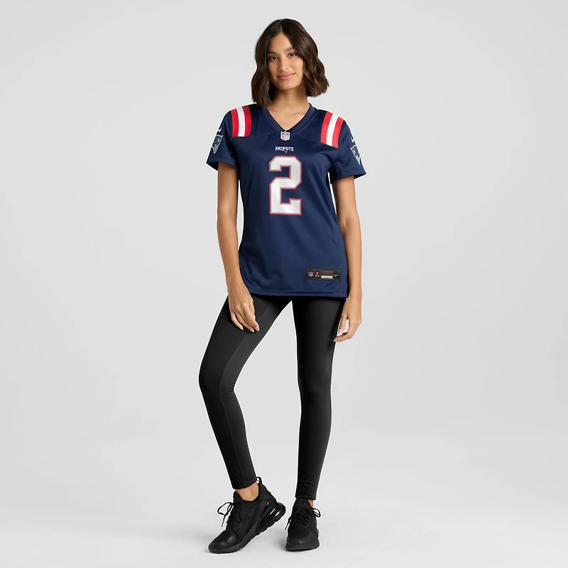 Maillot de match Nike Harold Landry bleu marine des New England Patriots pour femme