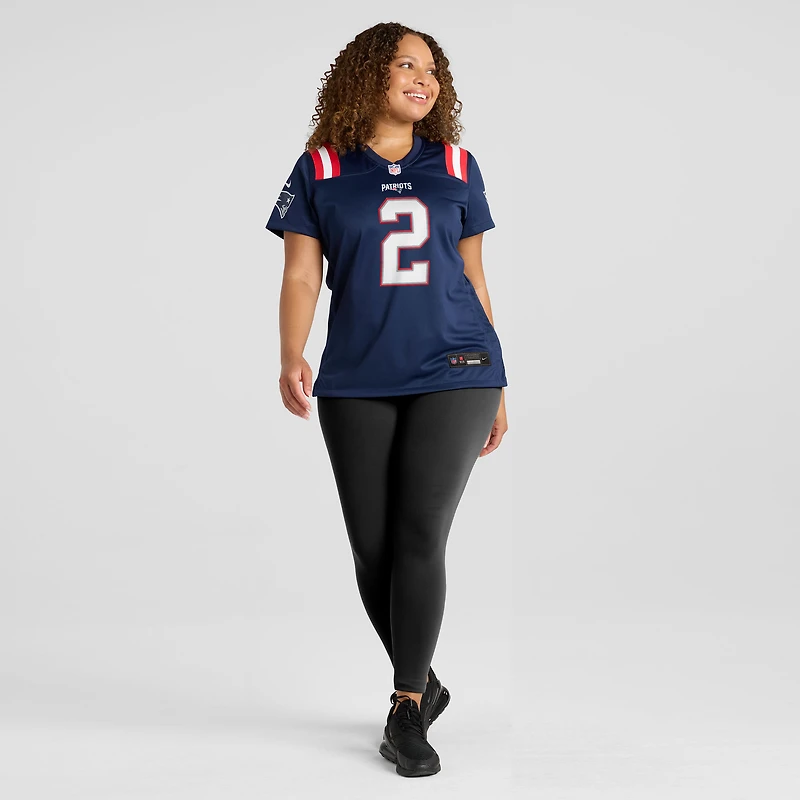 Maillot de match Nike Harold Landry bleu marine des New England Patriots pour femme