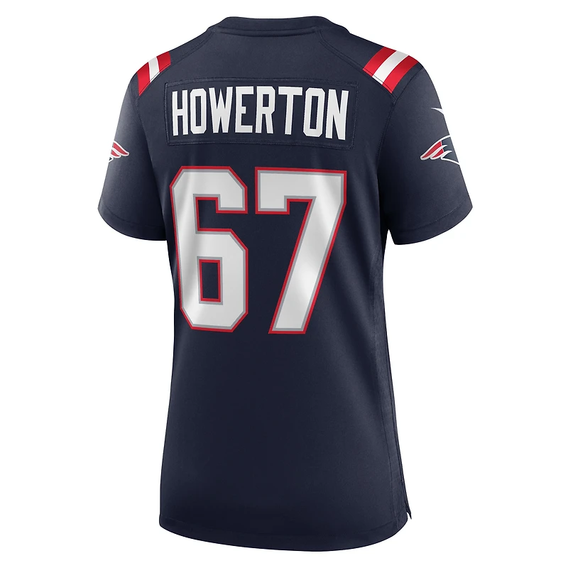 Maillot Nike Hayden Howerton bleu marine pour femme des New England Patriots