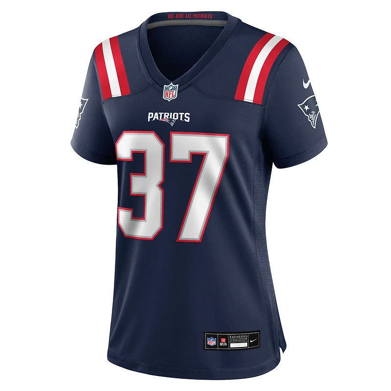 Maillot Nike Jack Westover bleu marine pour femme des New England Patriots