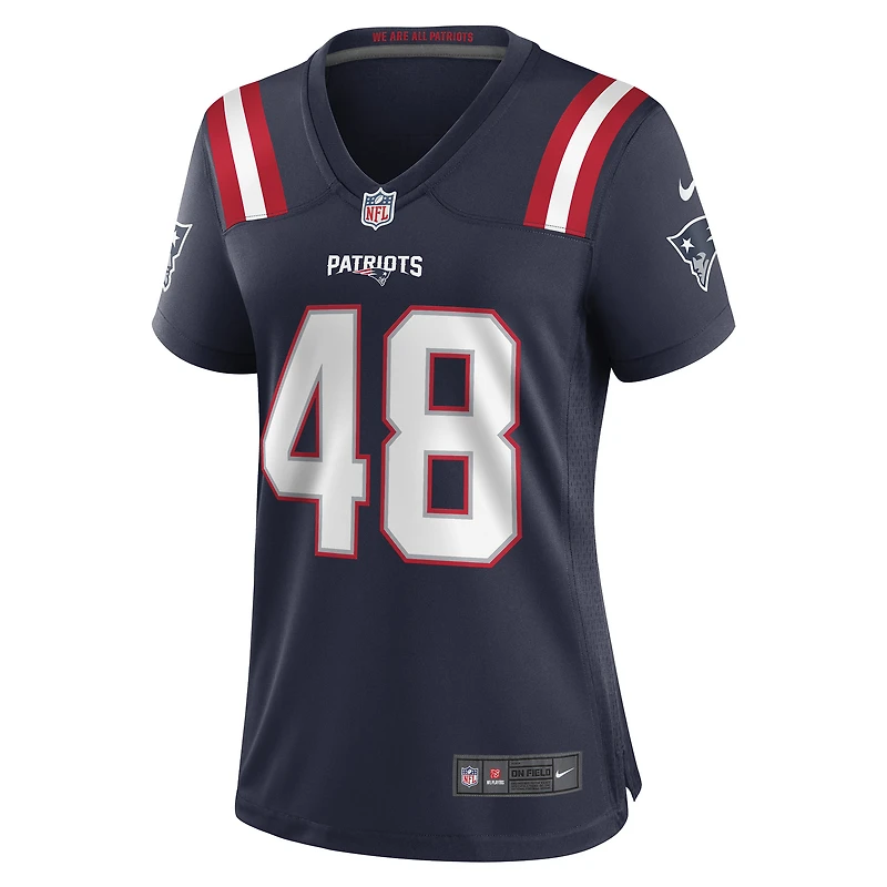 Maillot Nike Jahlani Tavai bleu marine pour femme des New England Patriots