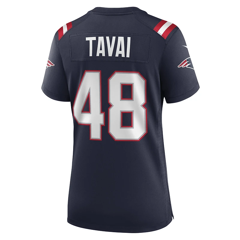 Maillot Nike Jahlani Tavai bleu marine pour femme des New England Patriots