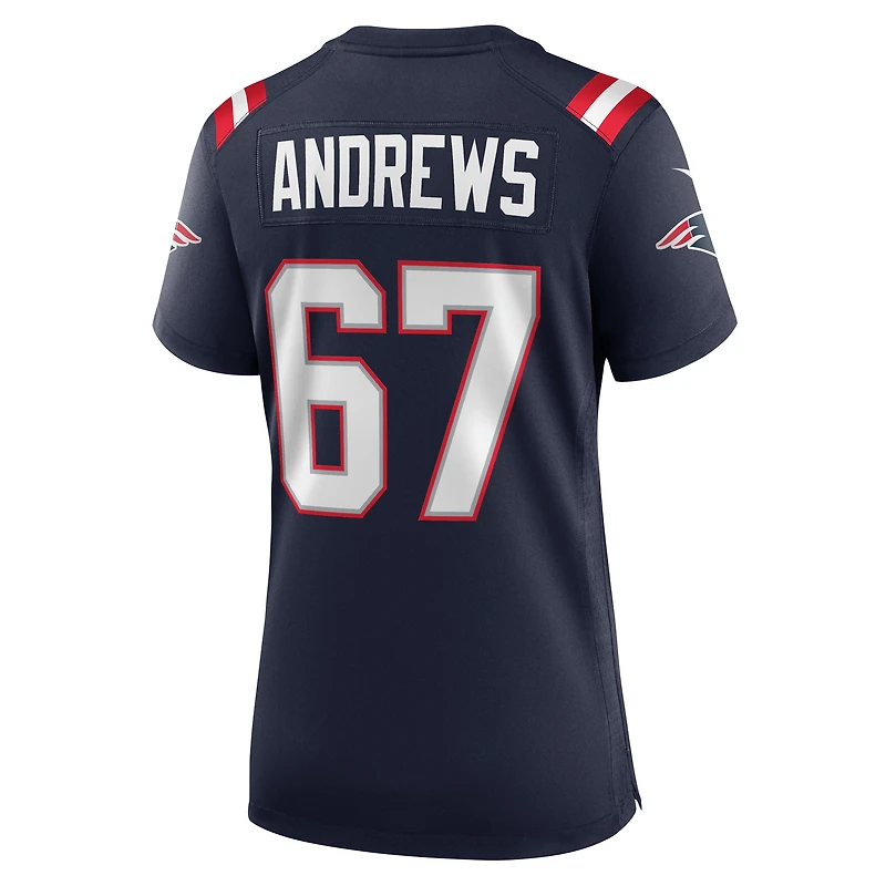 Women's Nike Jake Andrews Navy New England Patriots Game Jersey
