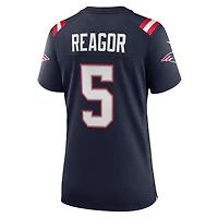 Maillot Nike Jalen Reagor bleu marine pour femme des New England Patriots