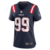 Maillot de match Nike Jamie Collins Sr. bleu marine des New England Patriots pour femme
