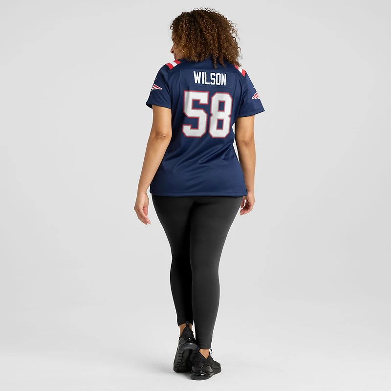 Maillot Nike Jared Wilson bleu marine pour femme des New England Patriots