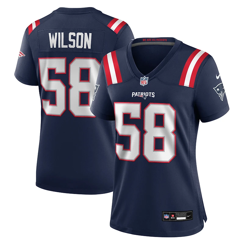 Women's Nike Jared Wilson Navy New England Patriots Team Game Jersey