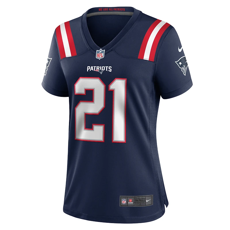 Women's Nike Jaylinn Hawkins Navy New England Patriots Game Jersey