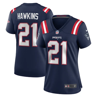 Women's Nike Jaylinn Hawkins Navy New England Patriots Game Jersey