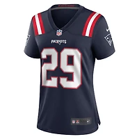 Maillot de match Nike JC Jackson bleu marine des New England Patriots pour femme