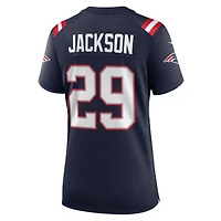 Maillot de match Nike JC Jackson bleu marine des New England Patriots pour femme