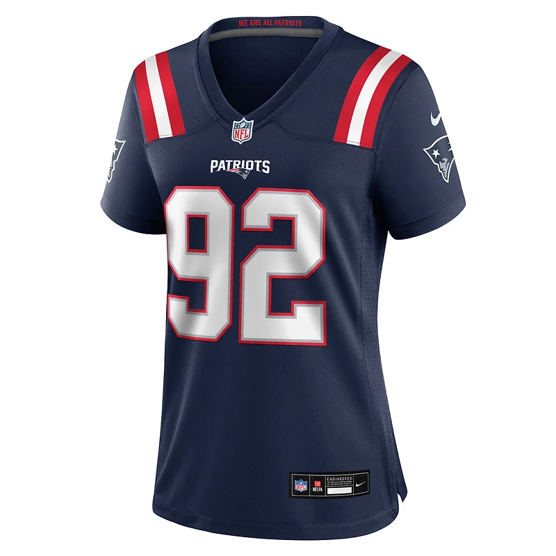 Women's Nike Joshua Farmer Navy New England Patriots Team Game Jersey