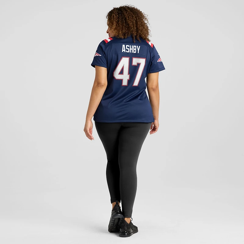 Women's Nike Julian Ashby  Navy New England Patriots Team Game Jersey