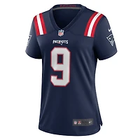 Maillot Nike Kayshon Boutte bleu marine pour femme des New England Patriots