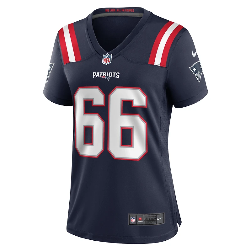 Maillot Nike Kody Russey bleu marine des New England Patriots pour femme